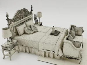 bedroom set 009 3D Model
