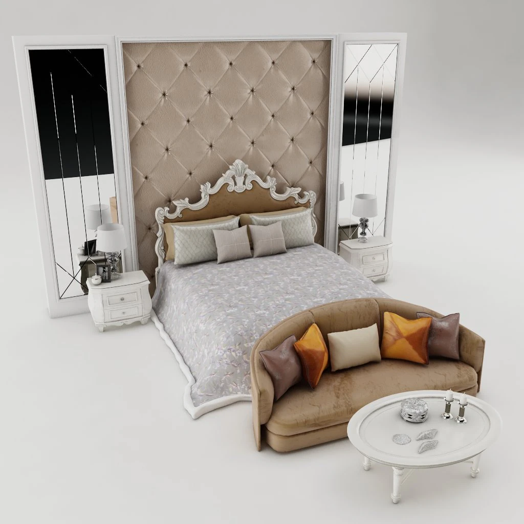 bedroom set 010 3D Model .c4d .max .obj .3ds .fbx .stl .blend 