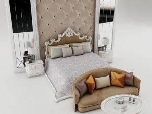 卧室套装010 3D 模型