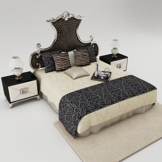 bedroom set 011 Model 3D .c4d .max .obj .3ds .fbx .stl .blend 