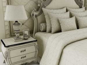 bedroom set 012 3D Model