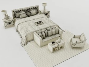 bedroom set 013 3D Model