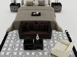 bedroom set 013 3D Model
