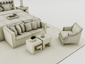 bedroom set 013 3D-Modell