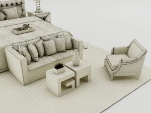 bedroom set 013 3D Model