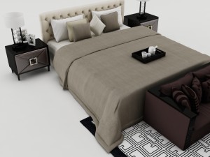 bedroom set 013 3D-Modell