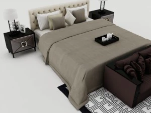 bedroom set 013 3D Model