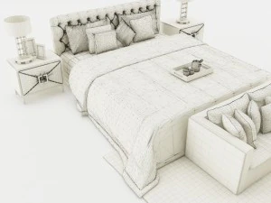 bedroom set 013 3D Model
