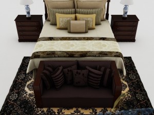 bedroom set 014 Modello 3D