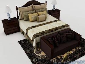 bedroom set 014 3D Model