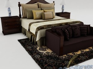 bedroom set 014 3D मॉडल