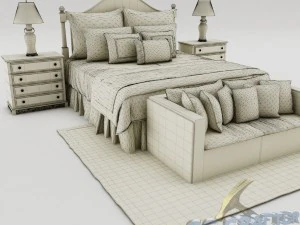 bedroom set 014 3D Model