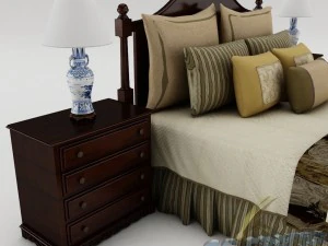 bedroom set 014 3D Model