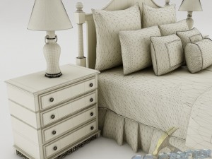 bedroom set 014 3D मॉडल