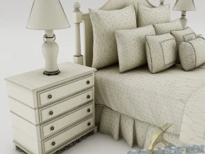 bedroom set 014 3D Model