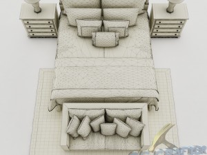 bedroom set 014 3D मॉडल