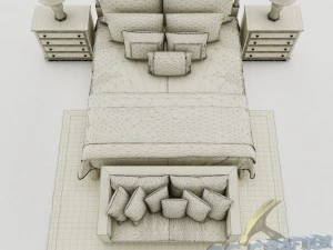 bedroom set 014 3D Model