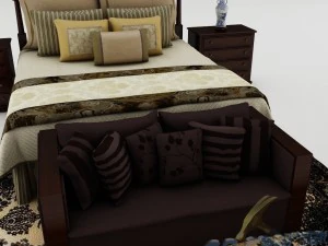 bedroom set 014 3D Model