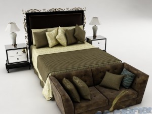 bedroom set 015 Modèle 3D