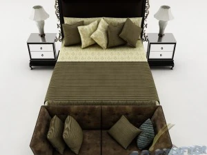 bedroom set 015 3D Model