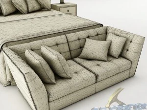 bedroom set 015 3D Model