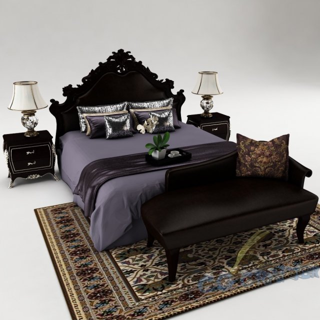 bedroom set 016 3D-Modell .c4d .max .obj .3ds .fbx .stl .blend 