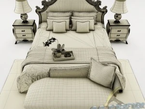 bedroom set 016 3D Model