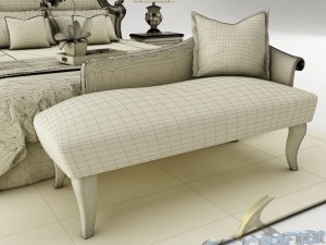 bedroom set 016 3D-Modell
