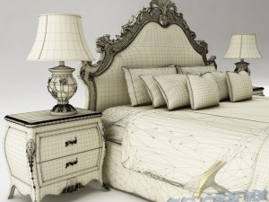 bedroom set 016 3D-Modell