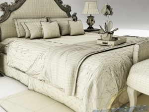 bedroom set 016 3D-Modell