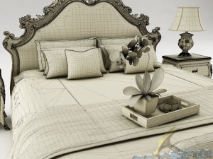 bedroom set 016 3D-Modell