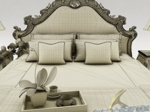 bedroom set 016 3D-Modell