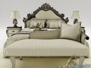 bedroom set 016 3D-Modell
