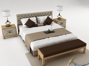 bedroom set 017 3D Модель