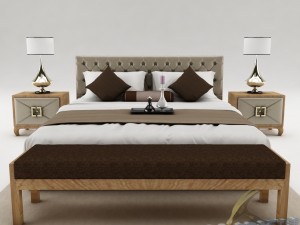 bedroom set 017 3D 모델