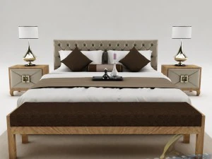 bedroom set 017 3D Model