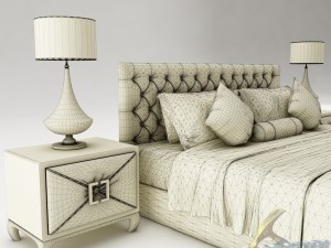 bedroom set 017 3D 모델