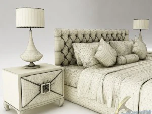 bedroom set 017 3D Model