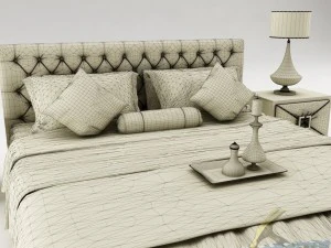 bedroom set 017 3D Model