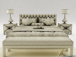 bedroom set 017 3D 모델