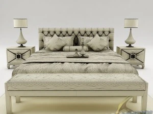 bedroom set 017 3D Model