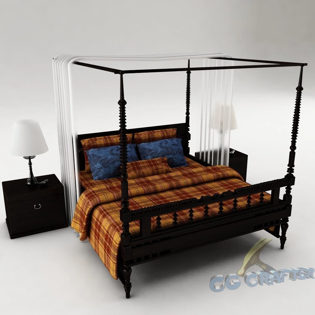 卧室套装018 3D 模型 .c4d .max .obj .3ds .fbx .stl .blend 