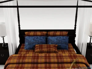 卧室套装018 3D 模型