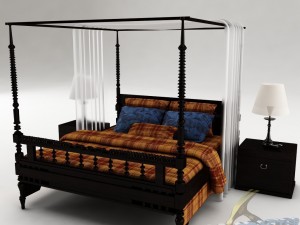 bedroom set 018 3D Modell
