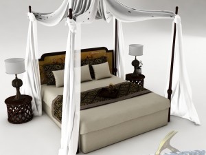 bedroom set 019 3D Model