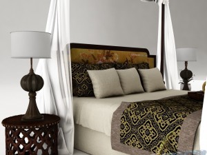 bedroom set 019 Model 3D