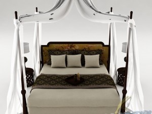 bedroom set 019 Model 3D