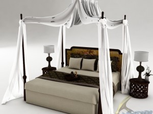 bedroom set 019 Model 3D