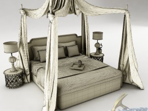 bedroom set 019 Model 3D