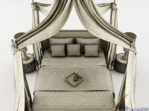 bedroom set 019 Model 3D